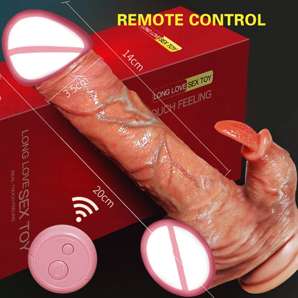 Dildo Telescopic Realistic Vibrator Sex Toys For Women Big Penis Heating Suction Cup Female Adult Masturbator App Remote Control
