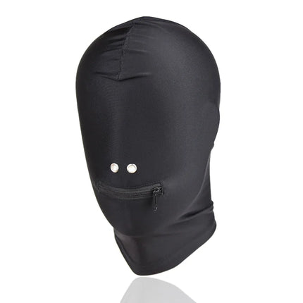 BDSM Spandex Full Head Hood Mask Breathable Open Eyes Mouth Slave Bondage Restraint Role Play Fetish Adult Sex Toy Gear