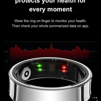 R09 Smart Ring Men Women with Charging Case Heart Rate Blood Oxygen 5ATM Waterproof SmartRing For Xiaomi Samsung Android IOS