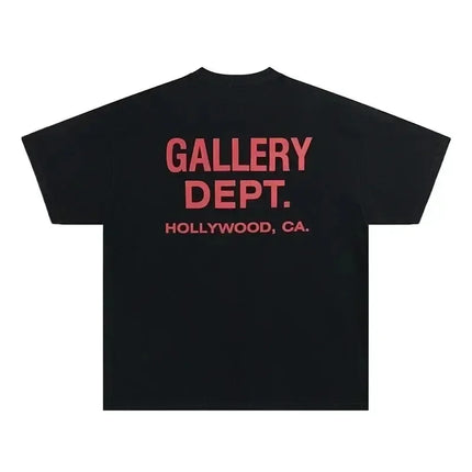 2026 New Vintage High Street T-shirt Gallery Printed Shirt Fashion Letter Printed T-shirt Casual O-neck T-shirt Summer Brand Top