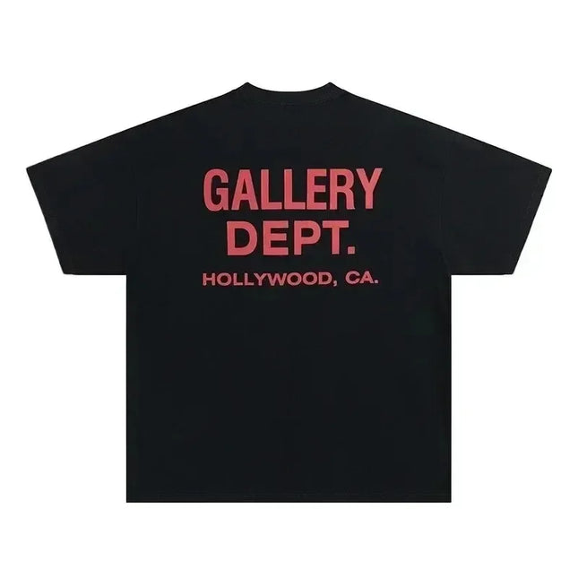 2026 New Vintage High Street T-shirt Gallery Printed Shirt Fashion Letter Printed T-shirt Casual O-neck T-shirt Summer Brand Top