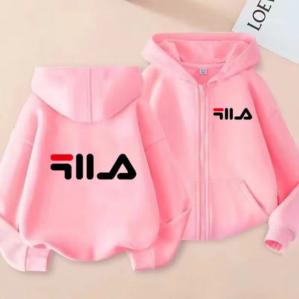 Children's Cardigan Hoodie Zipper Style Sweatshirt Boys Girls3-12Yrs Brand Sports Top Casual Fashion Charming Loose Coat Clothes