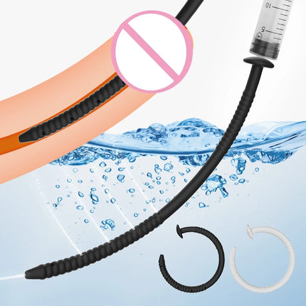 3 Size Silicone Urethral Sound Penis Insert Stimulation Dilator Chastity Catheter Hollow Penis Plug With Stopper Sex Toy For Men