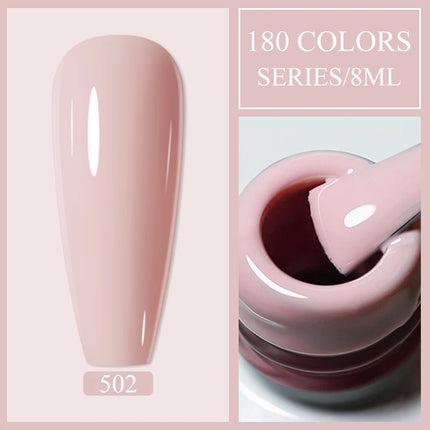 Parkson 8ml HEMA TPO FREE Color Gel Nail Polish Nude Pink Red Green Collection Nail Gel Polish Glitter Soak Off UV LED Gel