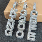 Silver / 7  Letters / 24inch Cuban Chain