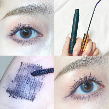 New Rimels Mascara Makeup 3D Fiber Lashes Natural Waterproof Thick Eyelash Black Mascara Curling Make up Eye Makeup Purple Blue