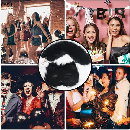 〔YS1〕3Pcs DIY Handmade Graffiti Half Face Mask Therian Mask Kit Blank Half Face Animal Cat Fox Mask Party Gifts