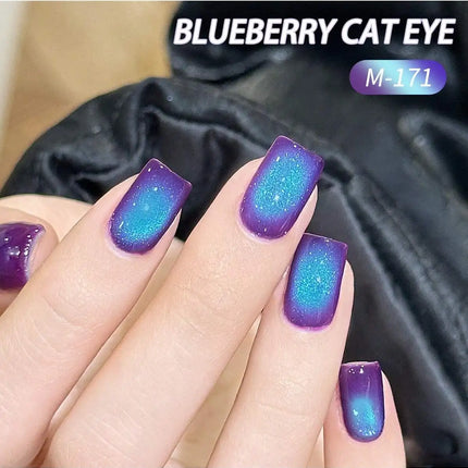 1/2PCS blueberry cat Eye gel nail polish, UV LED curing, long-acting fast drying nail art gel