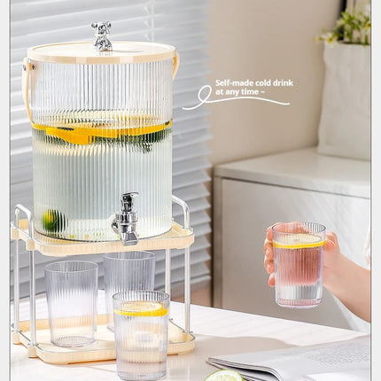 New luxury cold water bottle kettle with faucet Japanese large-capacity household fruit tea drinks cold water bucket picnic set