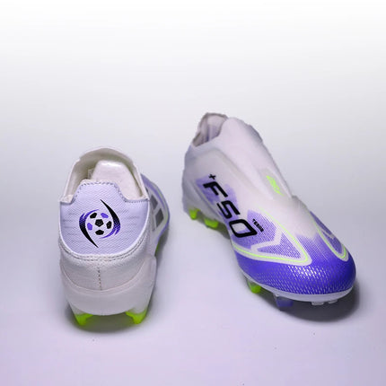 Without-Lace Non Slip Football Shoes Pro Mens Football Boots Youth FG/TF F50+ Training Studded Fast Soccer Shoes for Man