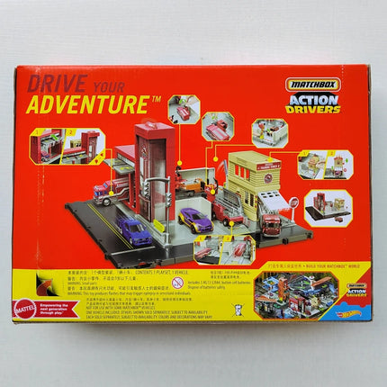 Genuine Matchbox Car Action Drivers 1/64 Fire Station Rescue Blaze Blitzer Vehicle Model Toys Boys Collection Toys Birthday Gift