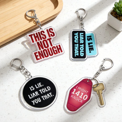 Heated Rivalry This Is Not Enough /1410 / Liar Told You That / I'm Coming To The Cottage / We Didn't Even Kiss Keychain