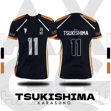 Jersey Haikyuu Fukurodani Hinata Anime 3D Print T-shirt Men Women Fashion Plus Size Short Sleeve Tops Tees Sports Tshirt Kids