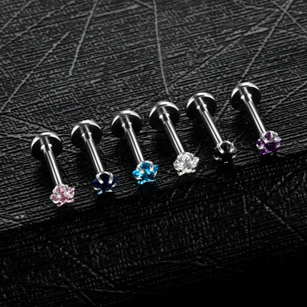 1Pc Stainless Steel Labret Lip Bar Rings Ear Stud Piercings Wholesale Labret Piercing Monore Ring Barbell Piercing Body Jewelry