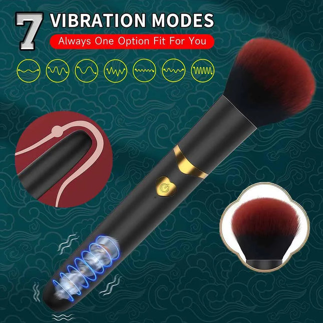 Makeup Brush Vibrator for Women G Spot Vagina Massager Dildo Powerful Clitoris Nipple Stimulator Masturbator Sex Toys for Adult