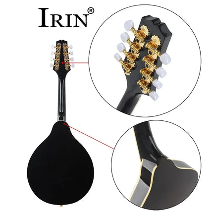 IRIN 8 Strings Mandolin Guitar Rosewood Fingerboard Electric Mandolin Guitarra with Bag Capo Mandolin Parts & Accessories