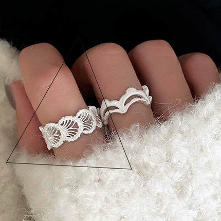 VENTFILLE 925 Sterling Silver Bow Tie Open Finger Ring For Women Gift Cute Design Fashion Jewelry Gift Wholesale