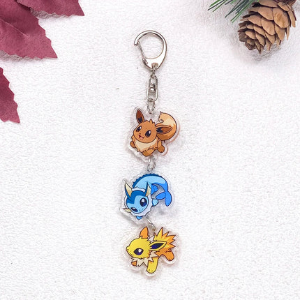Pokémon Pikachu Bulbasaur Gengar Squirtle Car Keychain Accessories Acrylic Charms Pendant For Bag Key Holder Backpack Decoration