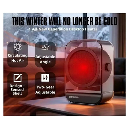 B83B-PTC Quick Heating Desktop Fan Heater For Winter-Portable For Home& Office Use Appliance EU Plug