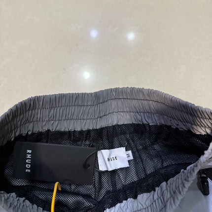 26SS High Street Hip Hop Simple Versatile Rhude Casual Shorts Men Heavy Fabric Letter Print Sports Shorts