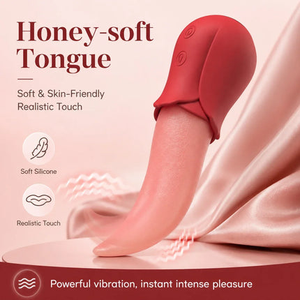 Realistic Tongue Vibrator for Women Multi-Frequency Selection Vaginal Clitoral Sex Toy Adult Product Female Pleasure