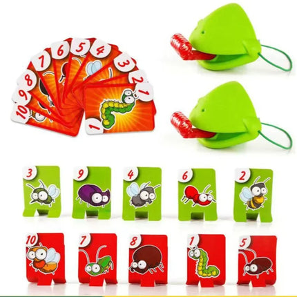 Funny Frog Mouth Tongue Table Game Greedy Snake Anole Lizards Play Competitive Parent-child Interactive Table Children's Toys