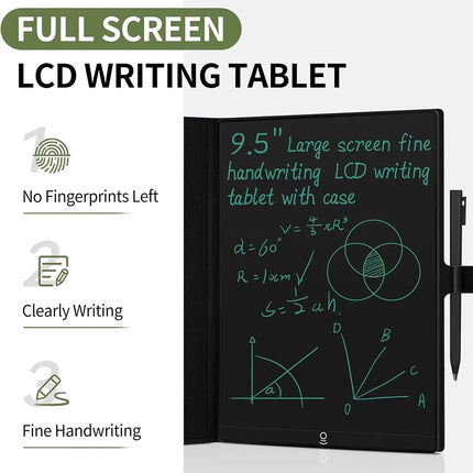 9.5/11.5-Inch LCD Writing Tablet Full Screen Drawing Board Reusable Erasable Handwriting Digital Notebook for Office Learning