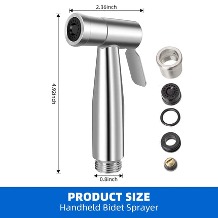 Portable Handheld Bidet Sprayer Nozzle for Feminine Hygiene Pressurized Cleaning Toilet Washing Bathroom Accessory