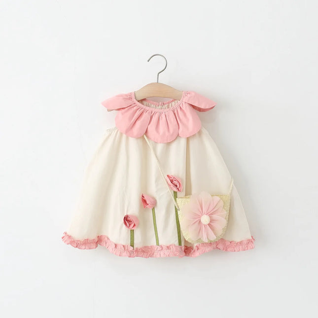 Newborn Baby Girls Dress Casual Sleeveless Floral Dresses for Baby Girl Clothing 1st Birthday Princess Party Dress 0-2 Years