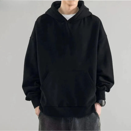 European and American fashion solid color loose multi-functional hooded sweatshirt breathable and comfortable sweatshirt