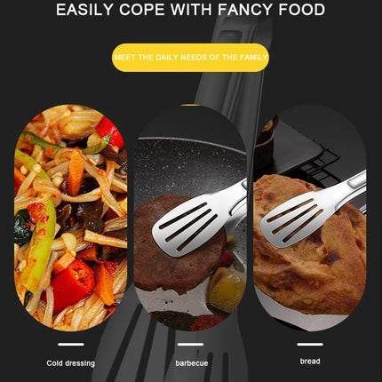 Stainless Steel Food Tongs Barbecue Tongs Meat Salad Steak Food Serving Clip Tweezers Long BBQ Cooking Tongs Kitchen Utensils