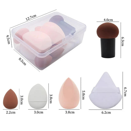 10pcs/set Makeup Sponge Set Mini Finger Puff Triangle Powder Puff Soft Beauty Egg Foundation Cream Concealer Make up Beauty Tool
