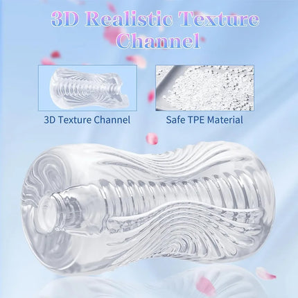 Manual Male Transparent Masturbator Cup Penis Stimulation Machine Vagina Blowjob  Adult Endurance Exercise Pocket Sex Toy 18+