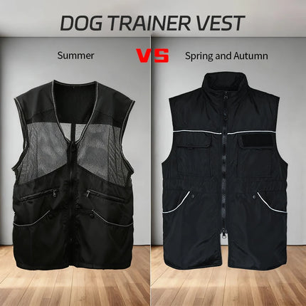 Gilet d'entraînement pour chien en maille légère avec plusieurs poches Résistant aux morsures pour l'entraînement printemps-été
