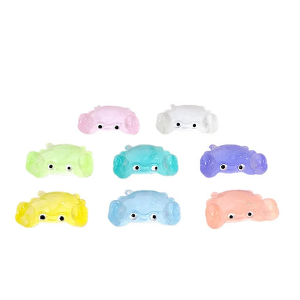 10 Pcs Glow-in-the-dark Cute Crabs Resin Desktop Decorations Ornaments Diy Handmade Hairpin Keychain Accessories Toys