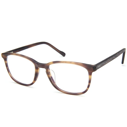 ZENOTTIC Square Acetate Prescription Optical Eyeglasses for Men with Anti Reflective Coating and Photochromic Progressive Lenses