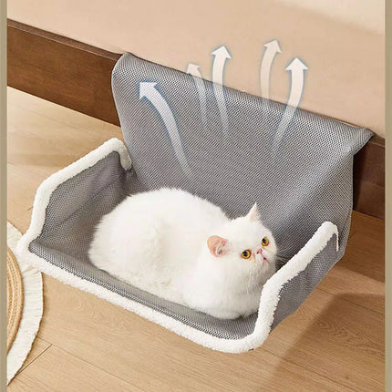 Hanging Cat Bed Window Perch, Four Seasons Universal Cat Hammock Bed, Portable Pet Bed for Window Bedside Sunbathing