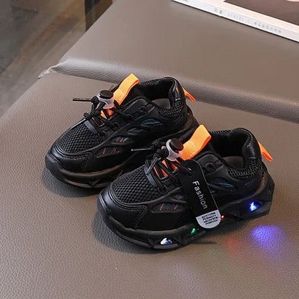 1-6 Years LED Baby Luminous Shoes Boys Glowing Children Sport Sneakers Kids Girls Anti-slip Toddler Mesh Shoes Led Flash Lights