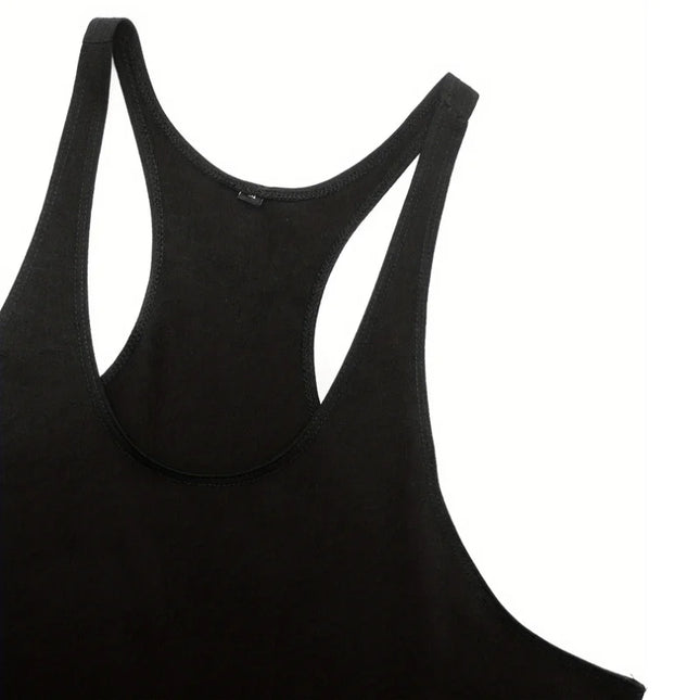 Mens Bodybuilding Faux Cotton Tank Top Gym Fitness Sports Sleeveless Top Skull Print Breathable Tank Top Mens Summer Tank Top