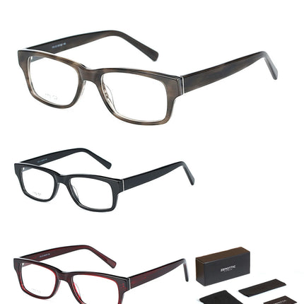 BLUEMOKY Refined Full-Frame Rectangular Prescription Glasses, Handcrafted Acetate Progressive Optical Eyewear for Men and Women