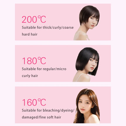 Negative Ion Hair Straightening Brush,360° Flexible Teeth,Fast Heat with 3 Adjustable Temperatures,Safe Anti-Scald Protection
