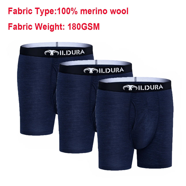 100% Merino Wool Boxer Briefs Men Merino Underwear Base Layer Merino Boxer Brief Underpants Soft Moisture Breathable Asian Size