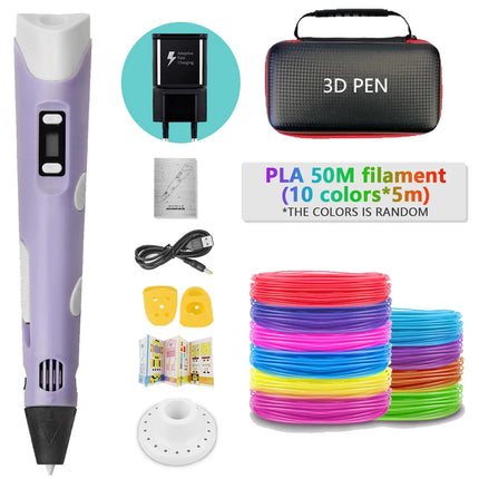 2025 Funny Set DIY 3D Pen for Kids Birthday Chrismas New Years Gift Boy Girls Creative 3D Printing Pen with PLA Filament 3D Pens