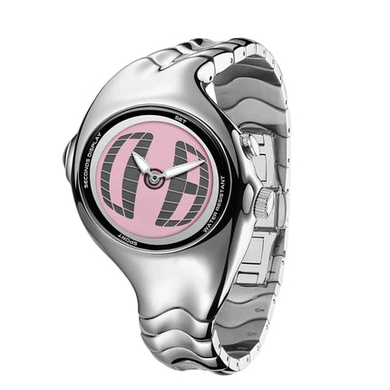Y2K Digital Men's Watch Twisted Technology Dual-Display Vintage-Futuristic Style Timepiece Unique Metal Men's Quartz Wristwatch