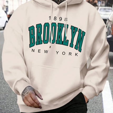 Brooklyn Est 1998 New York Printing Men Hoodies Harajuku Crewneck Hoodie Fashion Oversize Hoody Autumn Comfortable Tracksuit