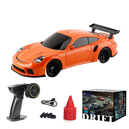 1/43 4WD RC Drift Car 2.4G Mini Racing Remote Control Speed Vehicle RTR Four-wheel Drive High Speed Model Toy for Boys Gift