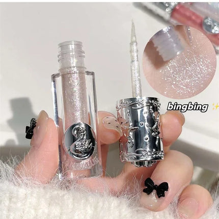Liquid Eyeshadow Pearlescent Shimmer Long Lasting Monochrome Pearly Fine Sparkling Sequins Eye Shadow Highlighter Quick Drying