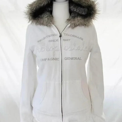 Vintage American Retro Solid Hooded Hoodie Women Winter Faux Fur Lined Zip Up Sweatshirt Cozy Fleece Pullover Streetwear Jacket