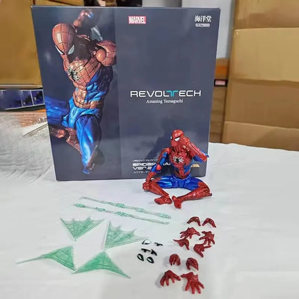 In Stock Super Hero Spiderman Ver.2.0 Revoltech Miles Morales Pete Parker Spider-Man Action Figures Collection Model Toy Gifts