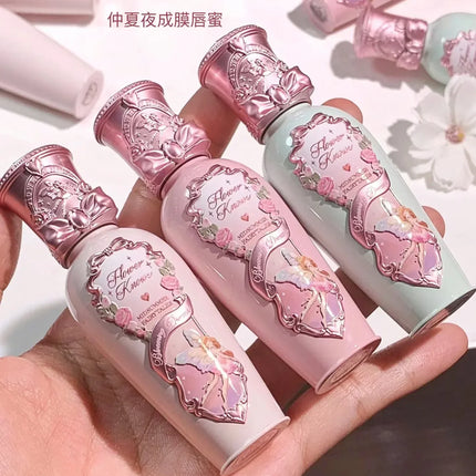 Flower Knows Midsummer Fairytales Series Mirror-shaped Lip Gloss Moisturizing And Non-sticky Lipstick